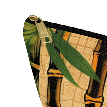 "Vintage Bamboo" Accessory Pouch w T-bottom