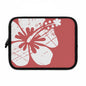 "The Classic Hibiscus" Laptop Sleeve - Distressed Red