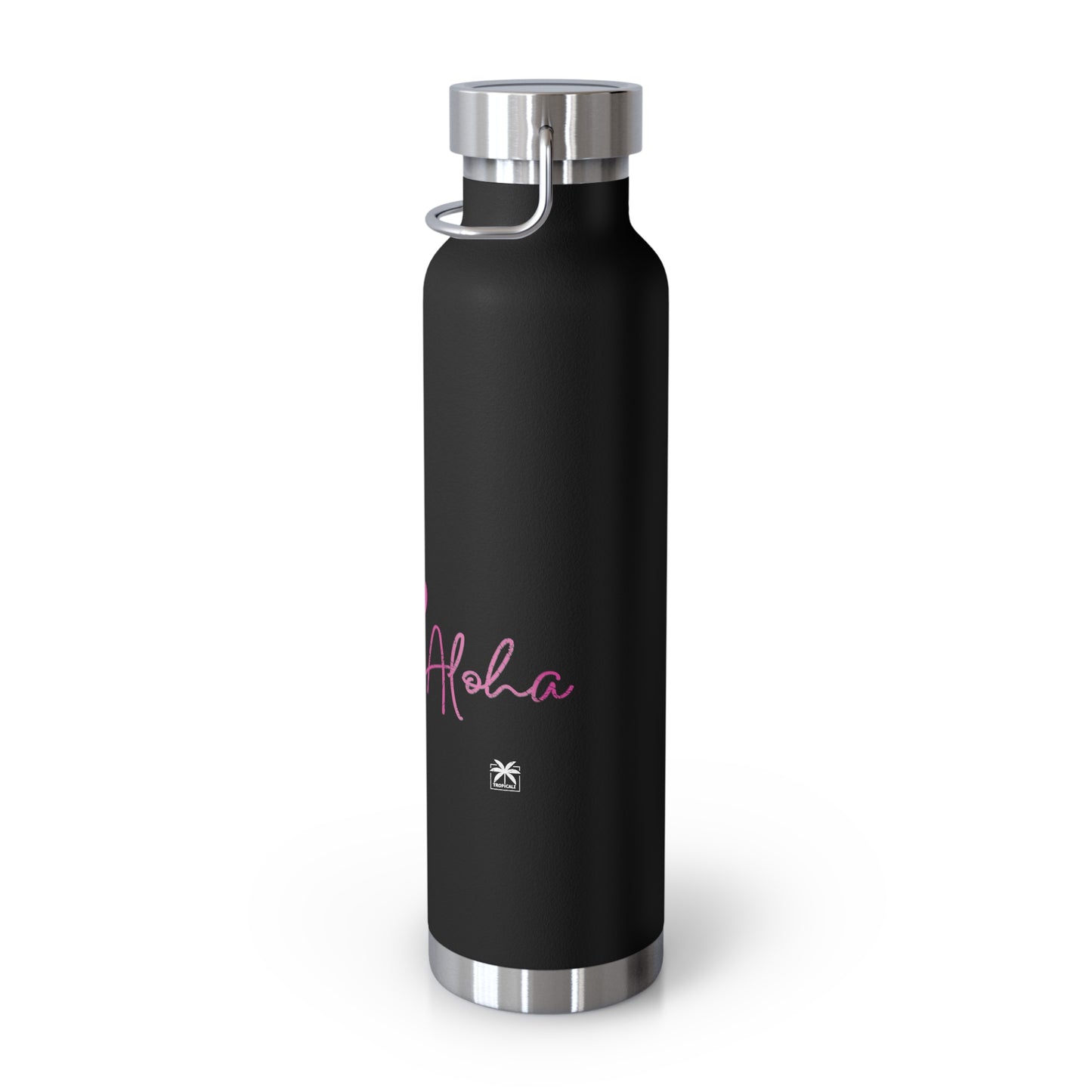 Aloha Hibiscus Copper Insulated Bottle with cap, 22oz