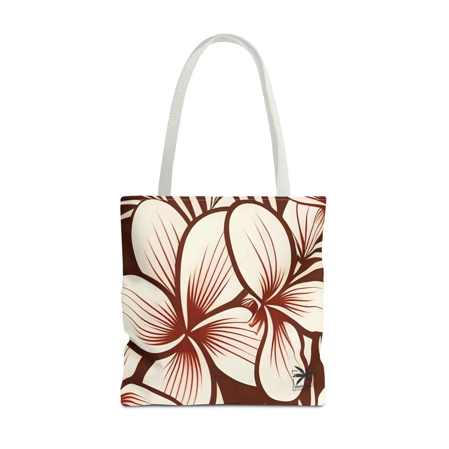 "Plumeria"  Tote Bag - Mono Red