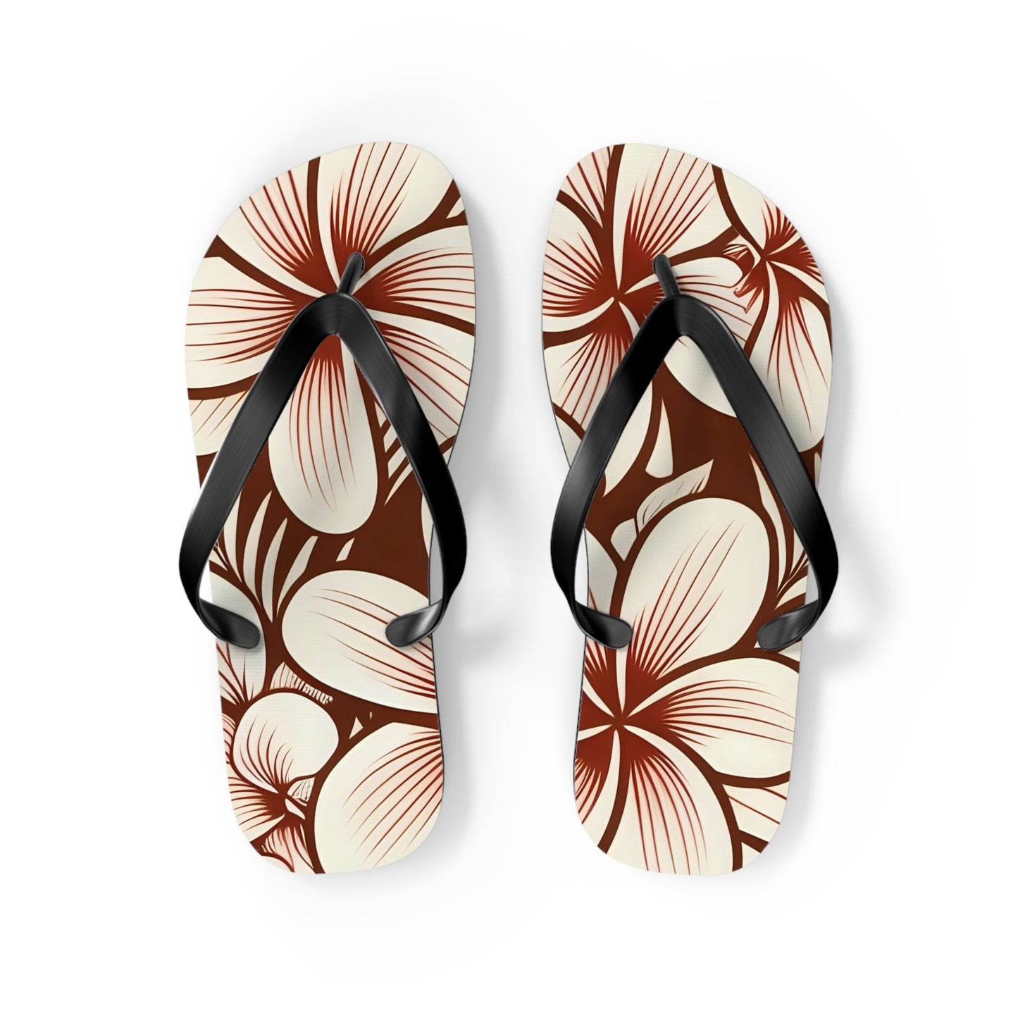 "The Plumeria"  Flip Flop - Mono Red