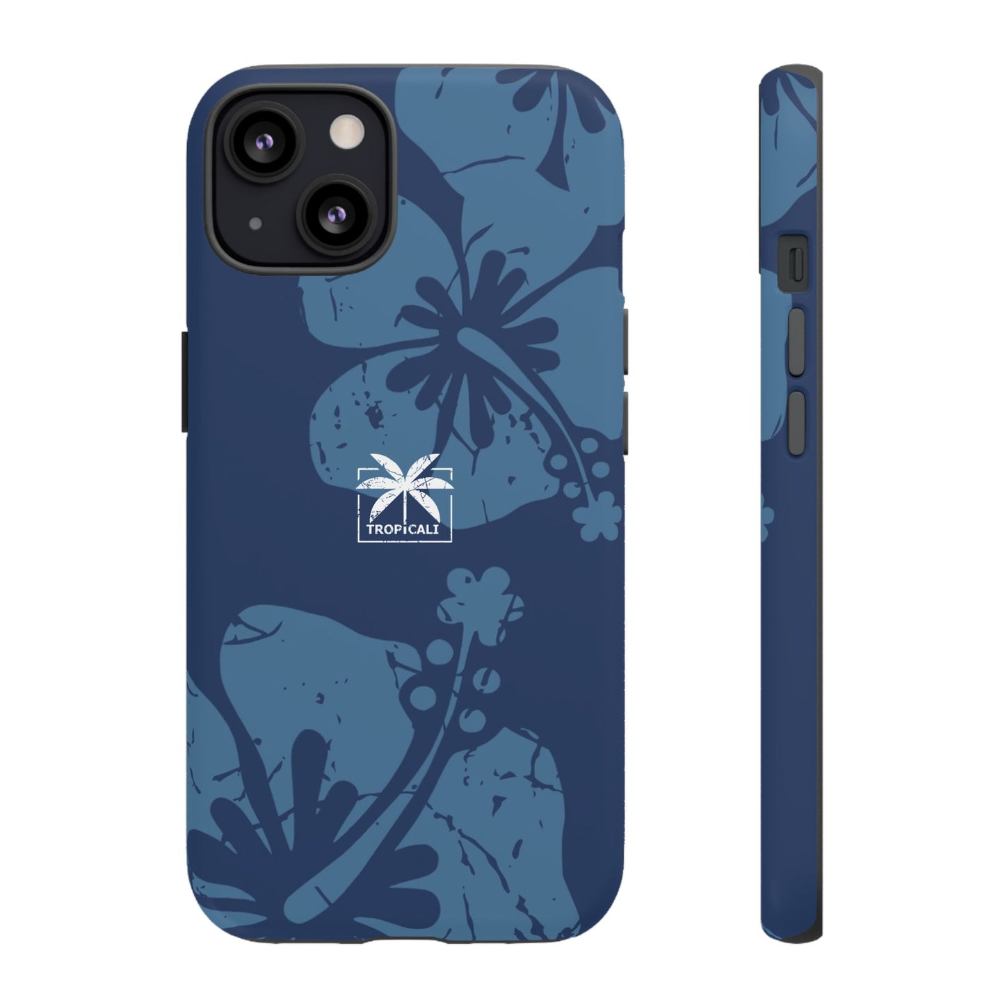 "The Classic Hibiscus" Phone Cover - Distressed Blue