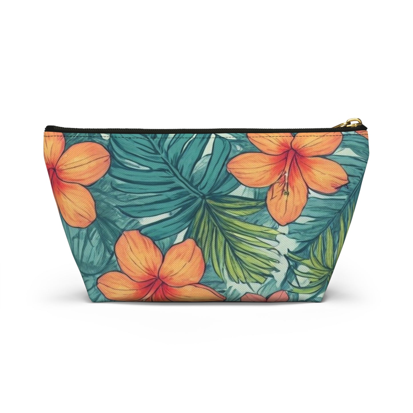 "Tropical Vibes" Accessory Pouch w T-bottom