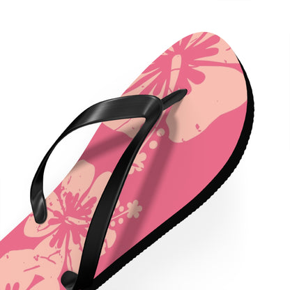 "The Classic Hibiscus" Flip Flop - Distressed Pink