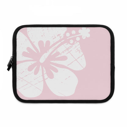 "The Classic Hibiscus" Laptop Sleeve - Distressed Pink