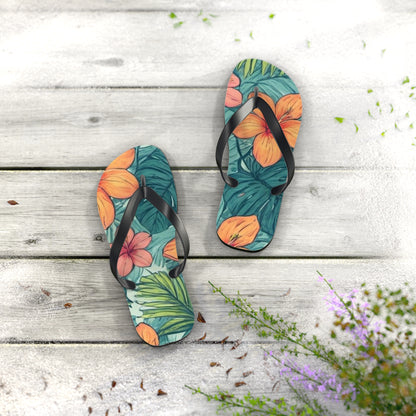 "Tropical Vibes" Flip Flops