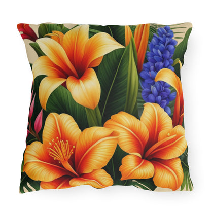 "Tropical Arrangements" Outdoor Pillow