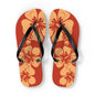 " The Classic Hibiscus" Flip Flop - Distressed Orange