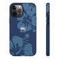 "The Classic Hibiscus" Phone Cover - Distressed Blue