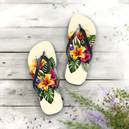 "Tropical Arrangement" Flip Flops