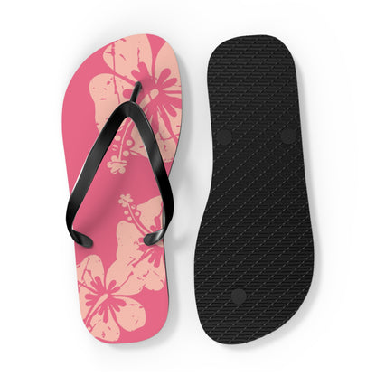 "The Classic Hibiscus" Flip Flop - Distressed Pink