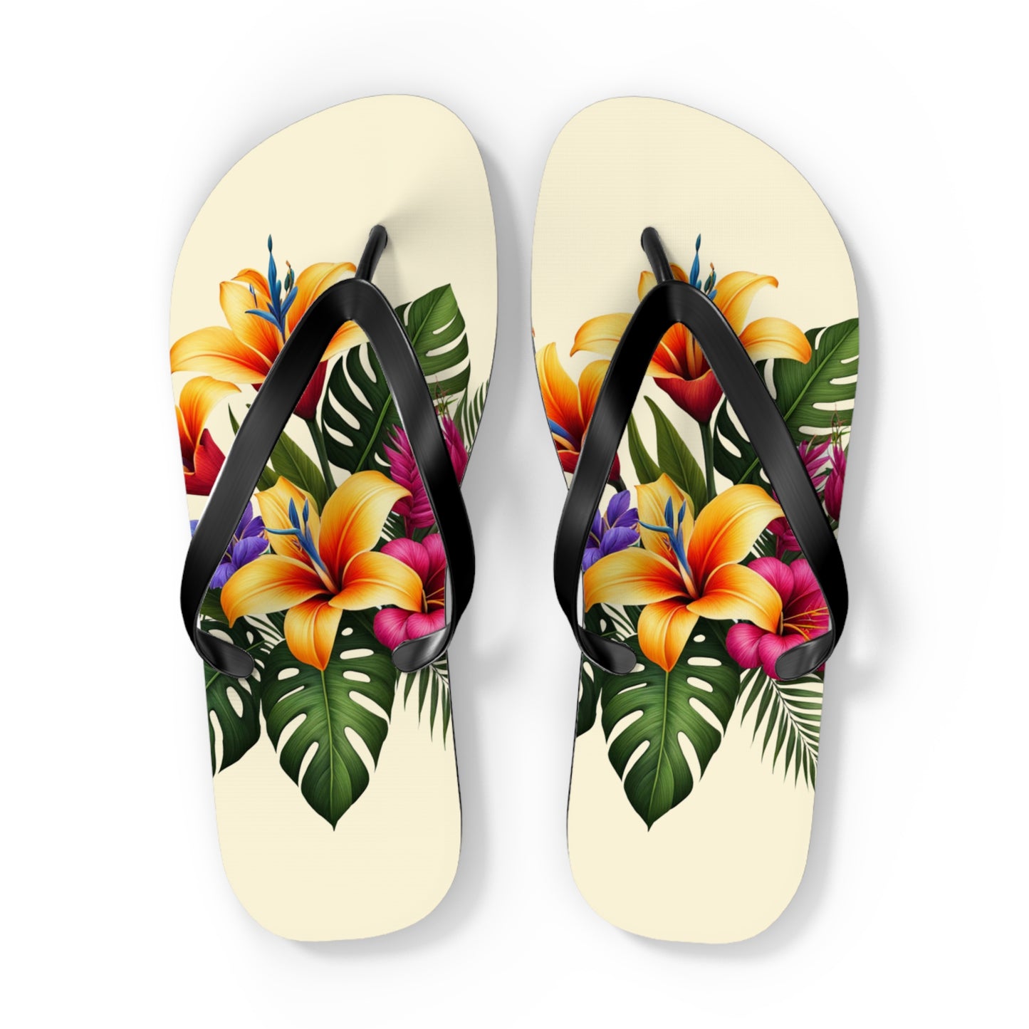 "Tropical Arrangement" Flip Flops