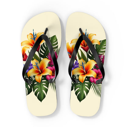 "Tropical Arrangement" Flip Flops