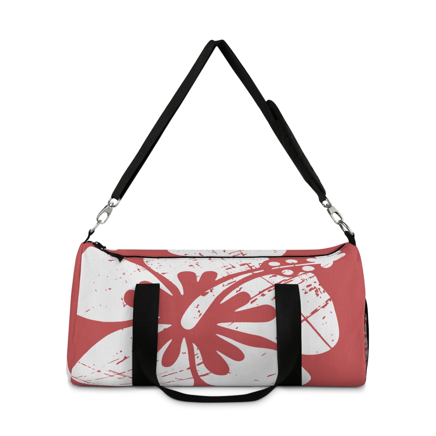 "The Classic Hibiscus" Duffel Bag - Distressed Red