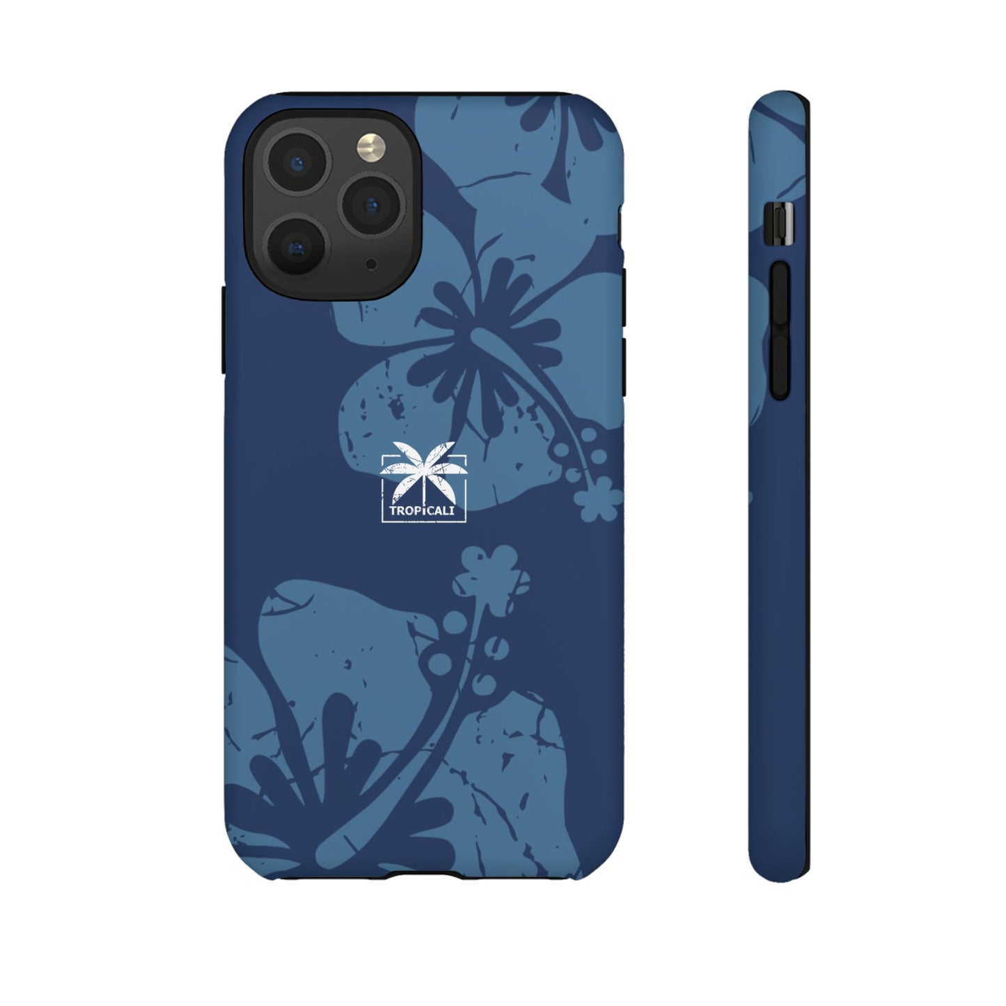 "The Classic Hibiscus" Phone Cover - Distressed Blue