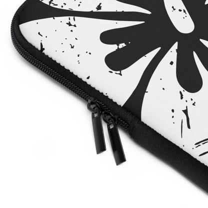 "The Classic Hibiscus" Laptop Sleeve - Distressed Black