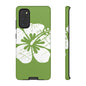 "The Classic Hibiscus"  Phone Case - Distressed Green