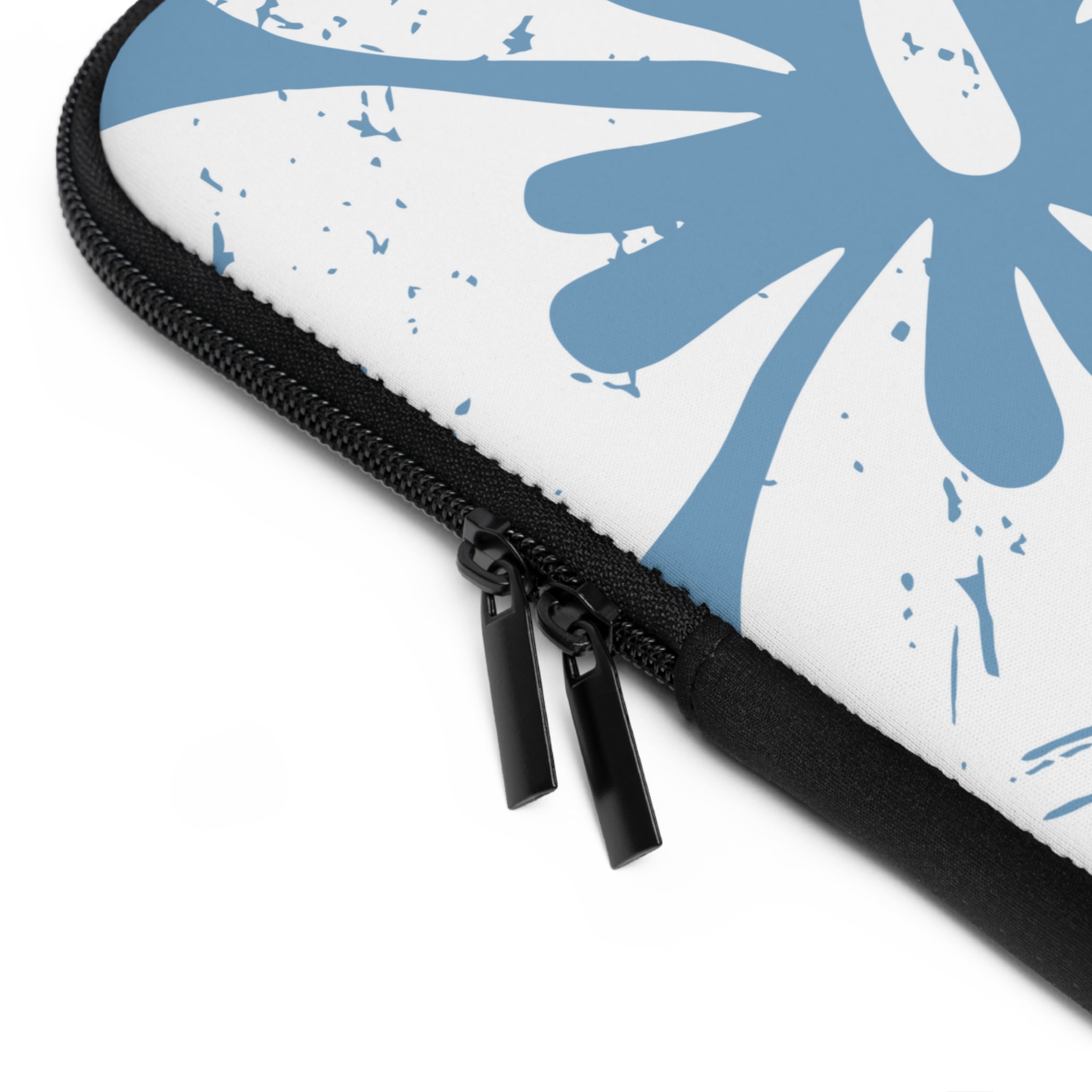 "The Classic Hibiscus" Laptop Sleeve - Distressed Blue