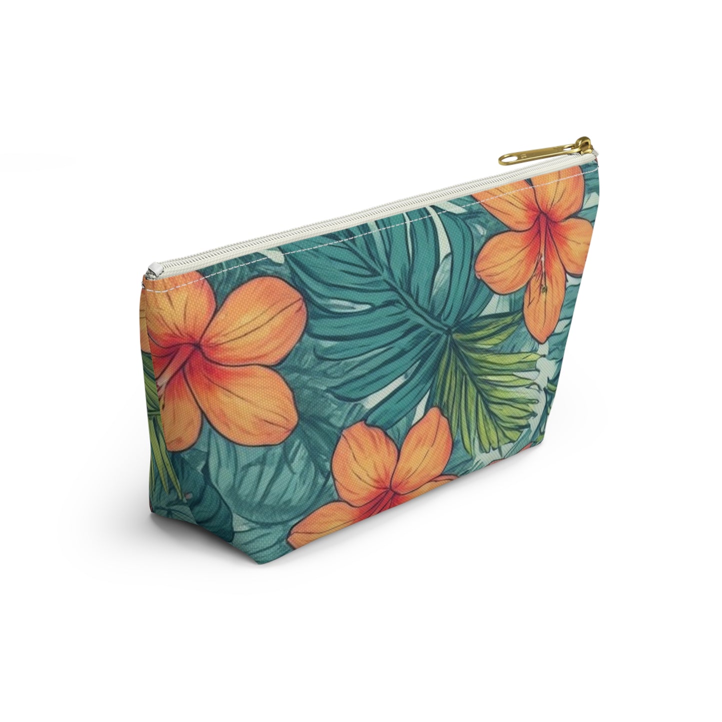 "Tropical Vibes" Accessory Pouch w T-bottom