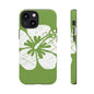 "The Classic Hibiscus"  Phone Case - Distressed Green