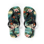 "Vintage Tropical Tree Wall Paper"  Flip Flops