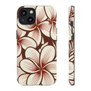 "The Plumeria" Phone Case - Mono Red