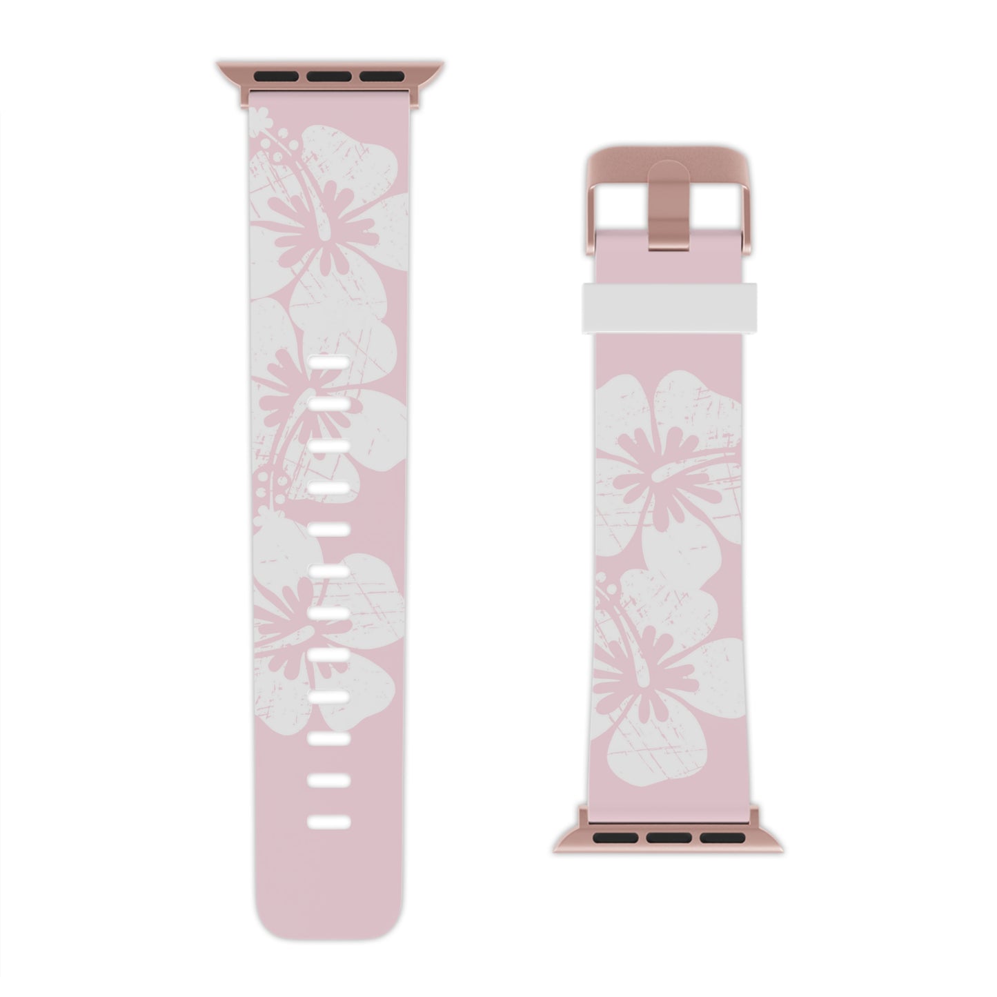 "The Classic Hibiscus" - Distressed Pink Watch Band for Apple Watch