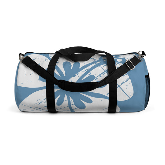 "The Classic Hibiscus" Duffel Bag - Distressed Blue