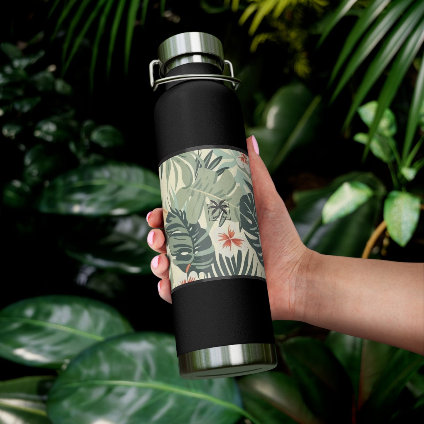 Tropicali Copper Insulated Bottle with cap, 22oz