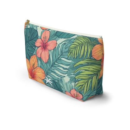 "Tropical Vibes" Accessory Pouch w T-bottom