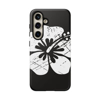 "The Classic Hibiscus" Phone Cover - Distressed Black
