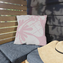 "The Classic Hibiscus" Outdoor Pillow - Distressed Pink