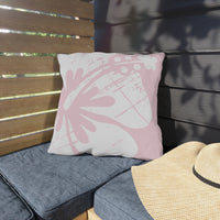 "The Classic Hibiscus" Outdoor Pillow - Distressed Pink