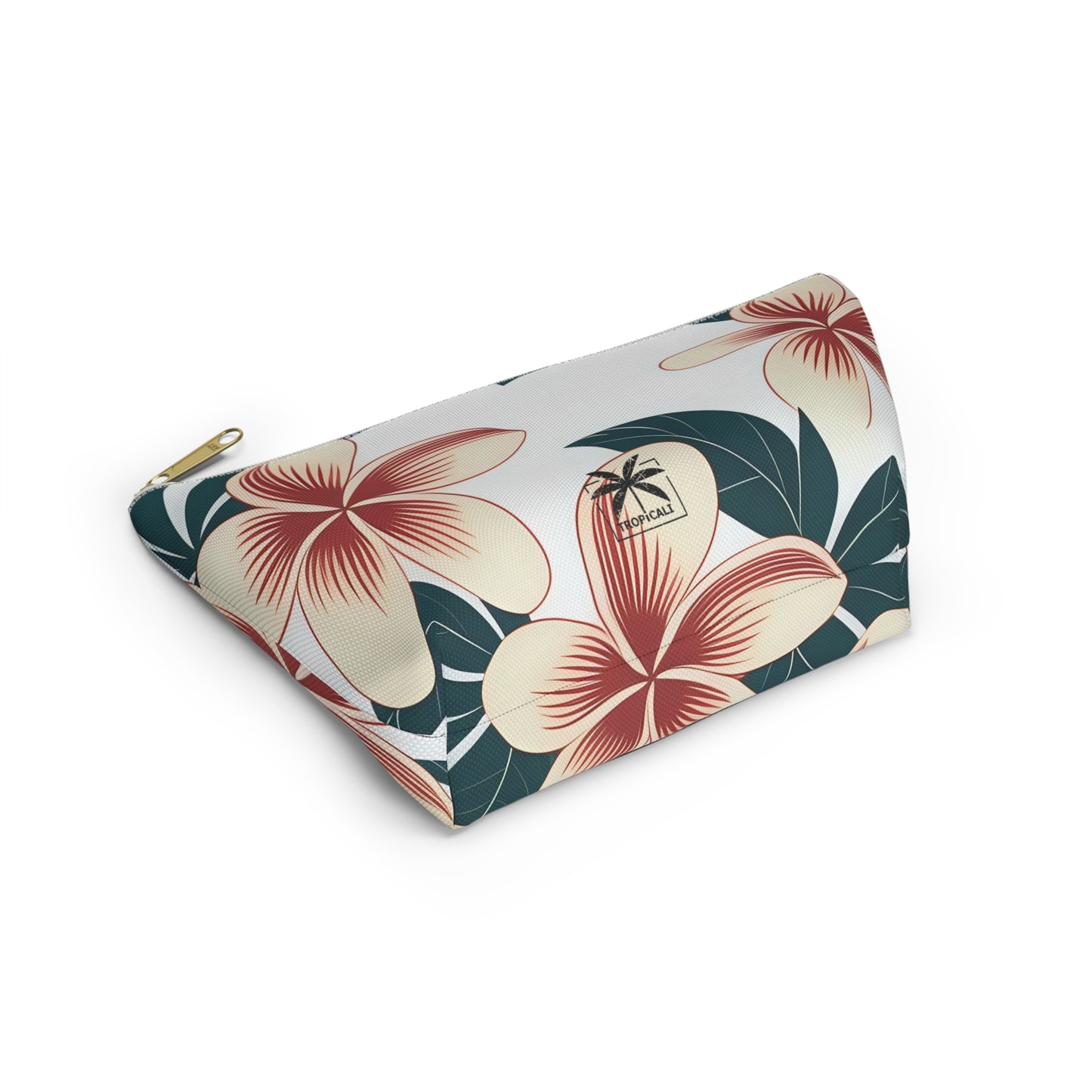 "The Plumeria"  Accessory Pouch w T-bottom