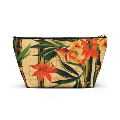 "Vintage Bamboo" Accessory Pouch w T-bottom