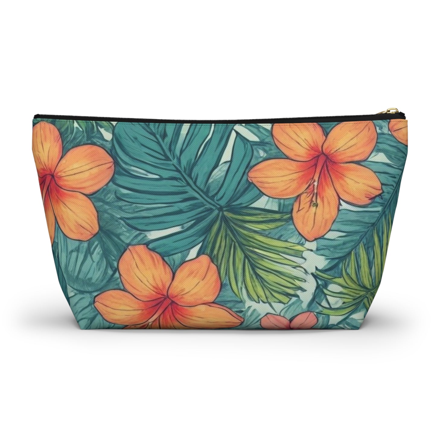 "Tropical Vibes" Accessory Pouch w T-bottom