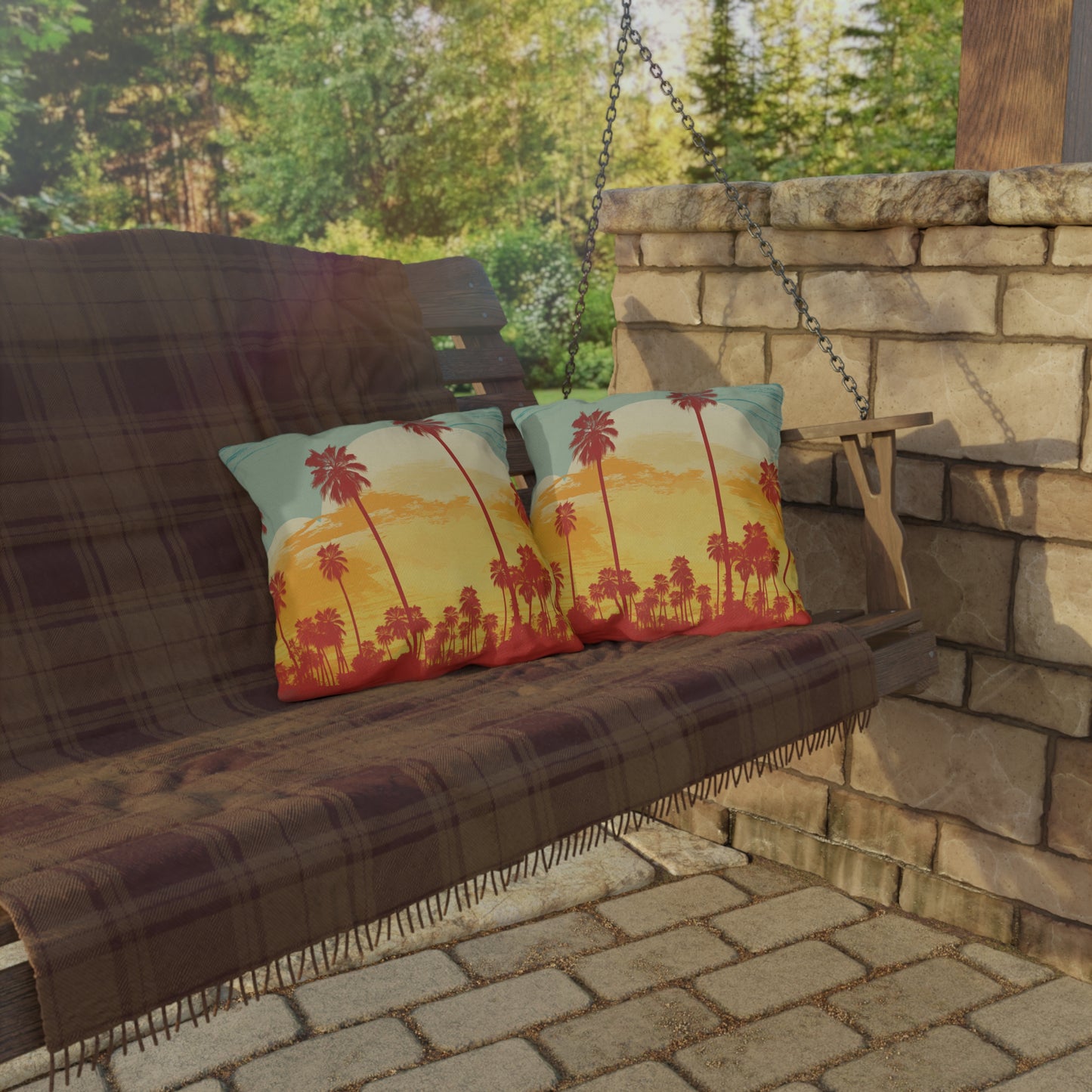 "Vintage California " Outdoor Pillow