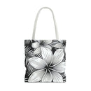"Plumeria" Tote Bag - Black and White