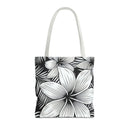 "Plumeria" Tote Bag - Black and White