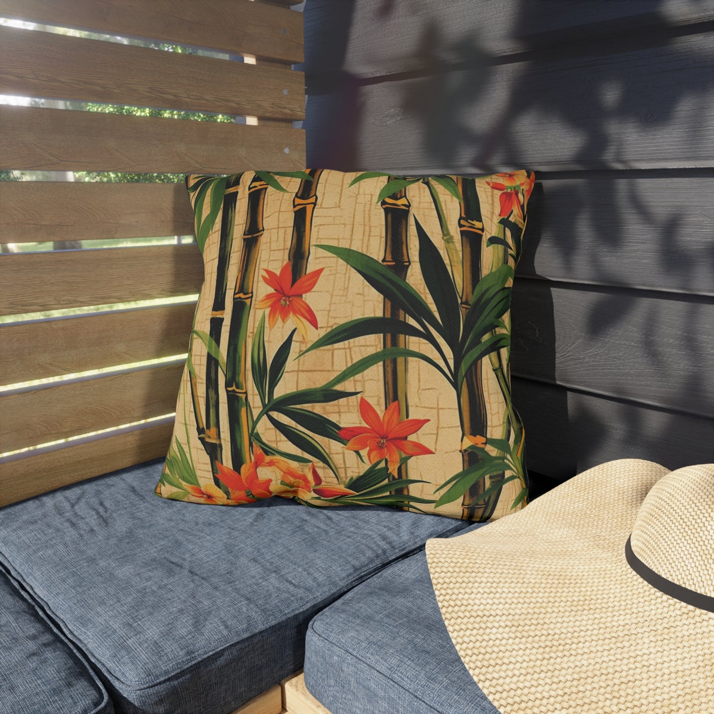 "Vintage Bamboo" Outdoor Pillow