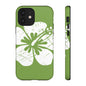 "The Classic Hibiscus"  Phone Case - Distressed Green