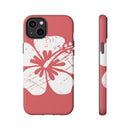 "The Classic Hibiscus" Phone Cover - Distressed Red