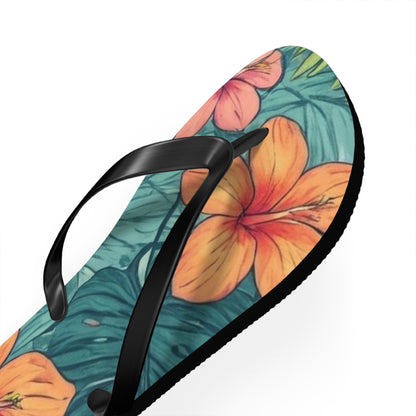 "Tropical Vibes" Flip Flops