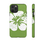 "The Classic Hibiscus"  Phone Case - Distressed Green