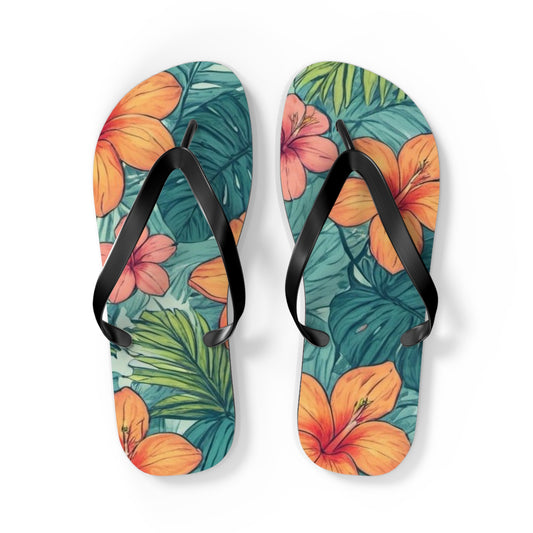 "Tropical Vibes" Flip Flops