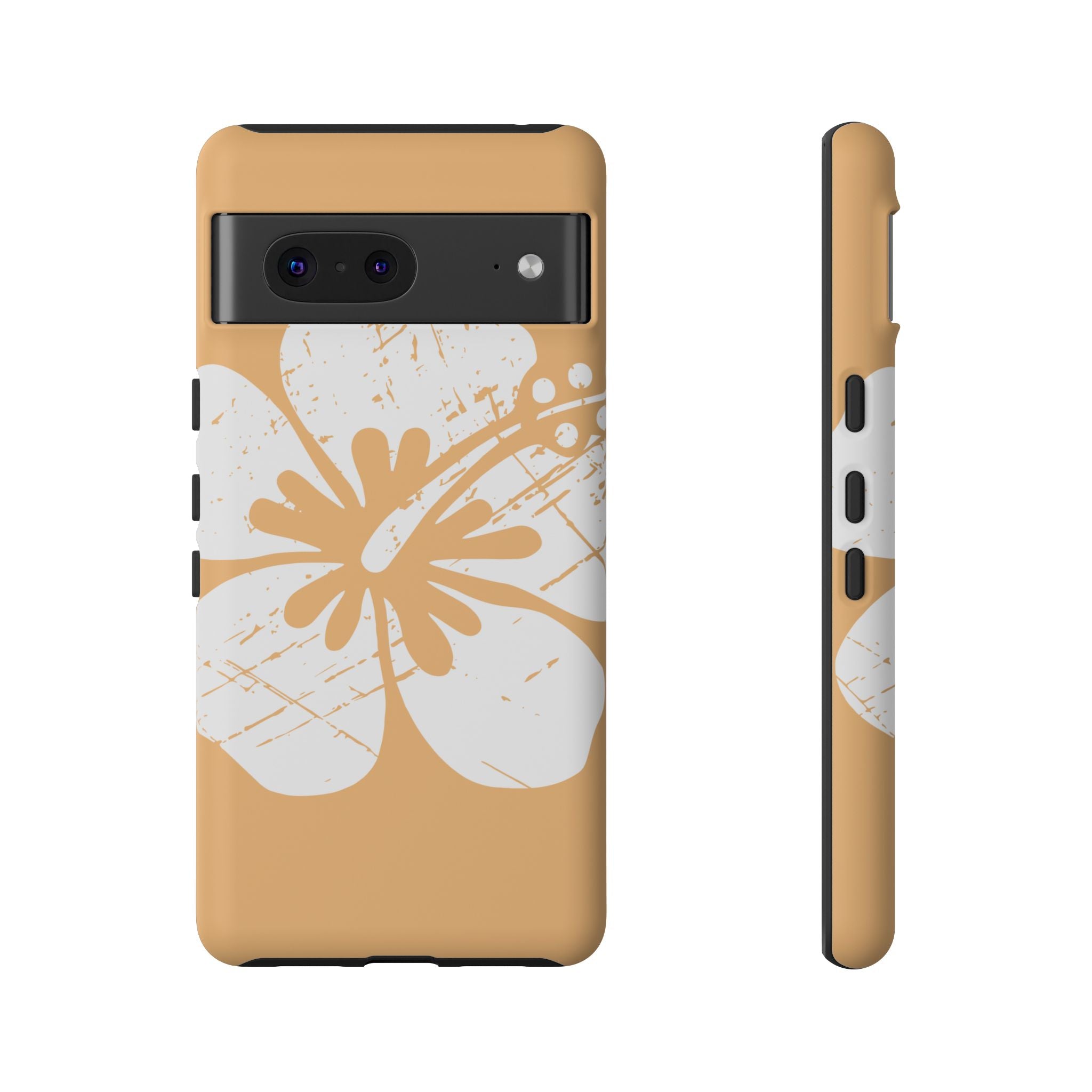 "The Classic Hibiscus" Phone Cover - Distressed Orange