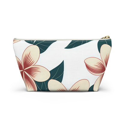 "The Plumeria"  Accessory Pouch w T-bottom