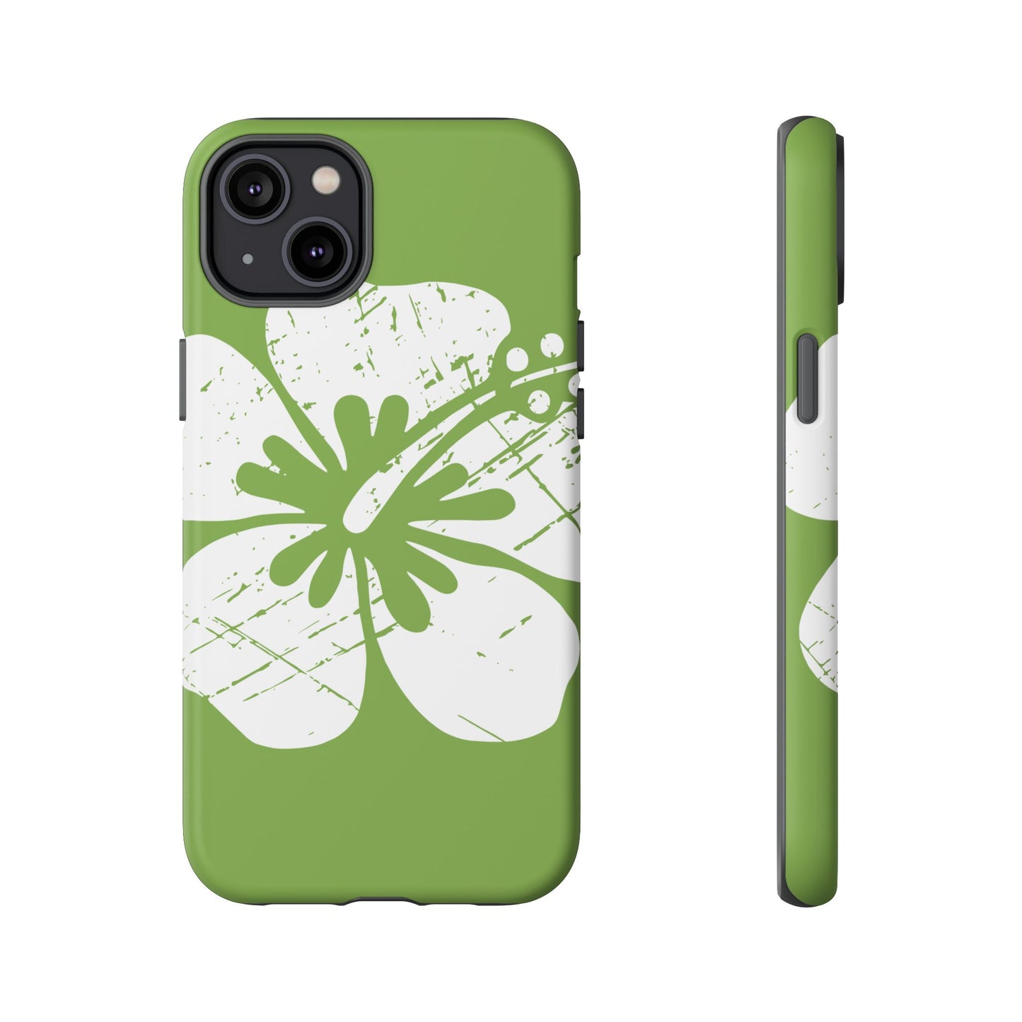 "The Classic Hibiscus"  Phone Case - Distressed Green