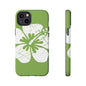 "The Classic Hibiscus"  Phone Case - Distressed Green