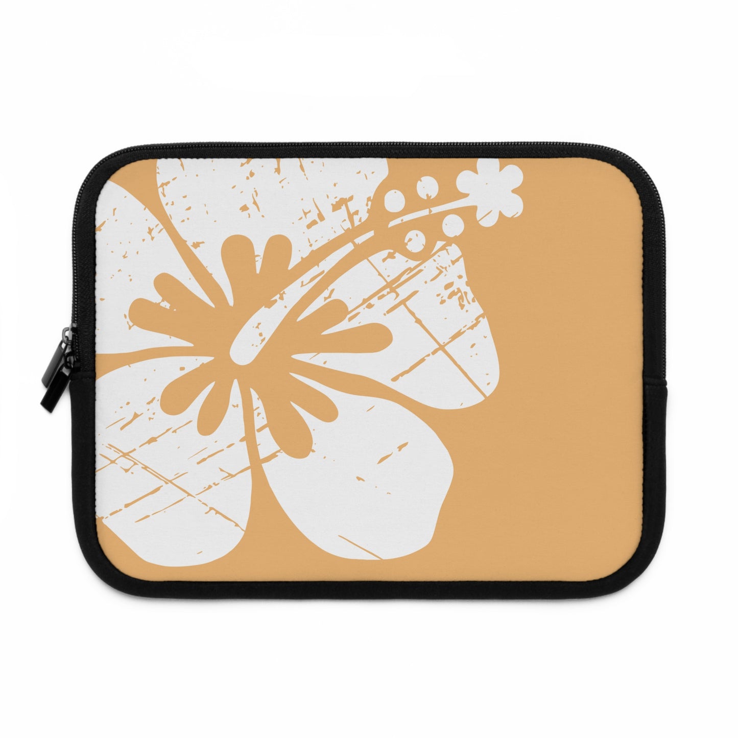 "The Classic Hibiscus" Laptop Sleeve - Distressed Orange